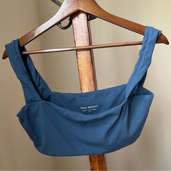 WeWoreWhat Bandeau Sports Bra in Pale Blue - Picture 2 of 6